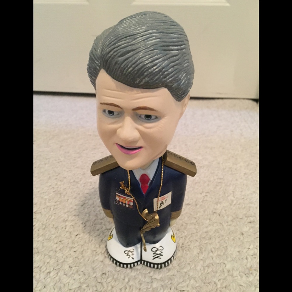 Bill Clinton bobble head with saxophone